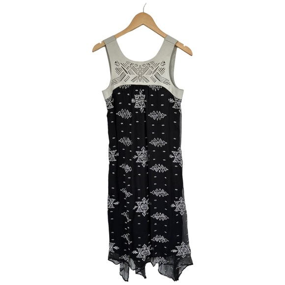 Twelfth Street Cynthia Vincent Leather Yoke Silk Sheer Dress  Dress Size XS - Picture 13 of 13